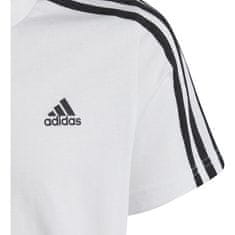 Adidas Tričko biela M Essentials 3-stripes Cotton Tee Jr
