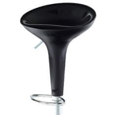 Autronic - barová stolička, plast čierny/chróm - AUB-9002 BK