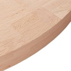 Vidaxl Okrúhla stolová doska Ø60x4 cm neošetrený dubový masív