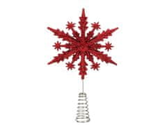 LAALU.cz Vianočný stromček tip snehová vločka červená plast 23 cm