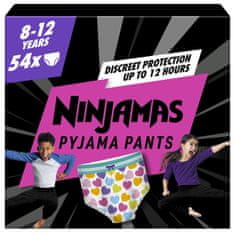 Pampers Ninjamas Pyjama Pants Srdíčka, 54 ks, 8 let, 27kg-43kg