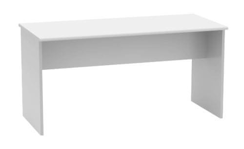 KONDELA Kancelársky stôl obojstranný biela JOHAN 2 NEW 08