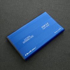 Qoltec HDD/SSD kryt/priečinok 2,5" SATA3 | USB 3.0 | Modrá