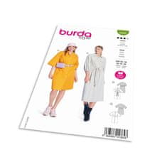 Burda Strih Burda 5845 - Košeľové šaty so sťahovaním v páse, zapínacie šaty