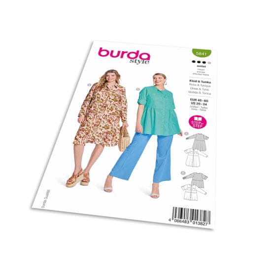 Burda Strih Burda 5841 - Košeľové šaty, tunika