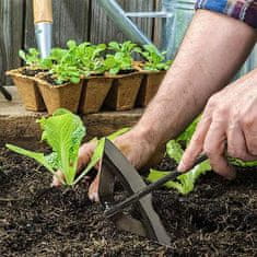 Netscroll Unikátne navrhnutá viacúčelová záhradná motyka pre úpravu zelených plôch, ergonomický tvar motyky zabezpečí, že váš záhradný priestor bude presne tvarovaný, bez buriny, PickGarden