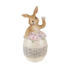Clayre & Eef Veľkonočná dekorácia, zajačik v kvetináči