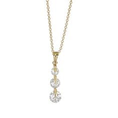 Elegantný pozlátený náhrdelník s kryštálmi Mood 32242.G