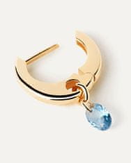 PDPAOLA Pozlátené kruhové náušnice s príveskami Blue Lily Gold AR01-B94-U