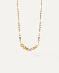 PDPAOLA Jemný pozlátený náhrdelník so zirkónmi RAINBOW Gold CO01-859-U