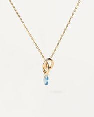 PDPAOLA Krásny pozlátený náhrdelník Blue Lily CO01-842-U