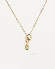 PDPAOLA Krásny pozlátený náhrdelník Green Lily CO01-845-U