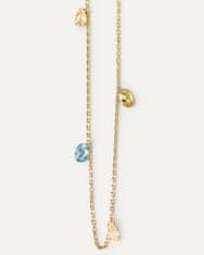 PDPAOLA Očarujúce pozlátený náhrdelník s príveskami RAINBOW Gold CO01-866-U