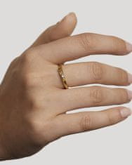 PDPAOLA Pôvabný pozlátený prsteň so zirkónmi RAINBOW Gold AN01-C10 (Obvod 56 mm)