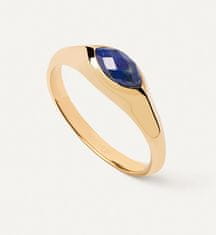 PDPAOLA Pozlátený prsteň Lapis Lazuli Nomad Vanilla AN01-A49 (Obvod 54 mm)
