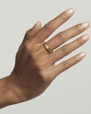 PDPAOLA Minimalistický pozlátený prsteň Duke Vanilla AN01-A54 (Obvod 52 mm)