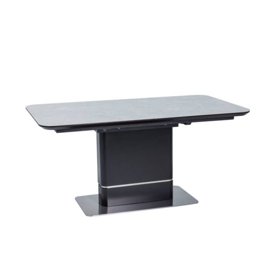 Signal Jedálenský stôl PALLAS CERAMIC - sivý marmur/čierny mat