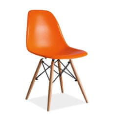 Signal Jedálenská stolička ENZO - buk/oranžová