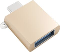 Satechi adaptér USB-C - USB-A 3.0, M/F, zlatá