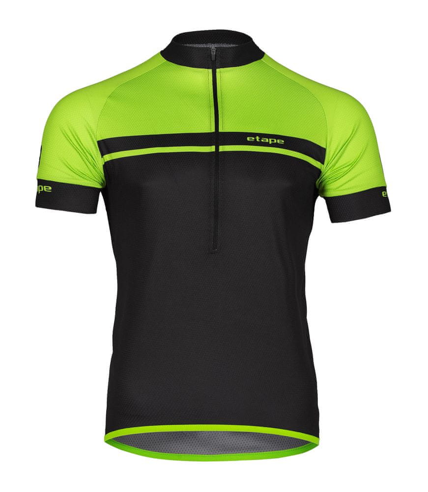 Etape pánský cyklistický dres Dream čierna/zelená XL