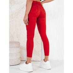 Dstreet Dámske džínsové nohavice CLARET červené uy1912 XL