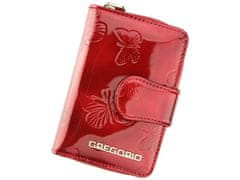 Gregorio Luxusná dámska kožená peňaženka little Butterfly, červená