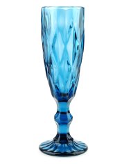 shumee ELISE BLUE Sada 6 pohárov na šampanské, 180 ml