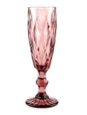 shumee ELISE PINK Sada 6 ks pohárov na šampanské