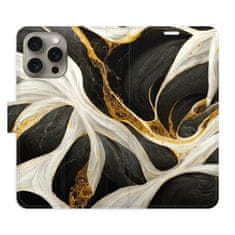 iSaprio Flipové puzdro - BlackGold Marble pre Apple iPhone 15 Pro Max