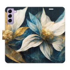 iSaprio Flipové puzdro - Gold Flowers pre Samsung Galaxy S22 5G