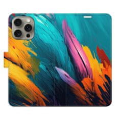 iSaprio Flipové puzdro - Orange Paint 02 pre Apple iPhone 15 Pro Max