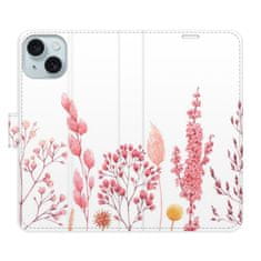 iSaprio Flipové puzdro - Pink Flowers 03 pre Apple iPhone 15 Plus