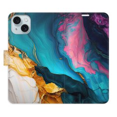 iSaprio Flipové puzdro - Color Marble 31 pre Apple iPhone 15