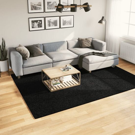 Petromila vidaXL Shaggy koberec PAMPLONA, vysoký vlas, moderný, čierny 200x280cm