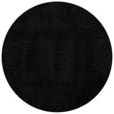 Petromila vidaXL Shaggy koberec PAMPLONA, vysoký vlas, moderný, čierny Ø 200 cm