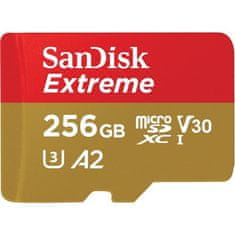 SanDisk Pamäťová karta Micro SDXC Extreme 256GB UHS-I U3 (190R/ 130W) + adapter