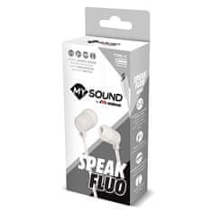 Meliconi Slúchadlá , 497412, SPEAK FLUO USB-C White, do uší, mikrofón, Hands-free, 32 Ohm, USB-C