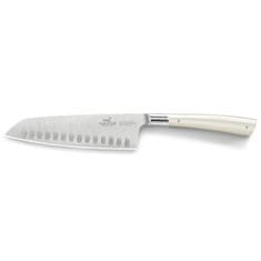 Kuchynský nôž Lion Sabatier, 807881 Edonist Perle, Santoku nôž, čepeľ 18 cm z nerezovej ocele, ABS rukoväť, plne kovaný, nerez nity