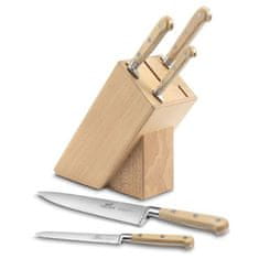 Blok na nože Lion Sabatier, 664387 VERNEUIL, blok na nože + 5 nožov Broceliande, bukové drevo