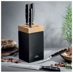 Blok na nože Lion Sabatier, 663080 SEATTLE, blok na nože, + 5 nožov Janus, čierne a svetlé drevo