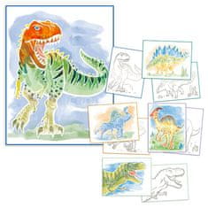 Dino World Maľovanky , S vodovkami a štetcom