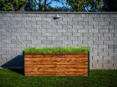 STREND PRO GARDEN Záhon Strend Pro Garden, 200x100x77cm, 3D dizajn drevo, kov, vyvýšený