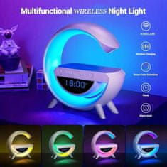 TopKing Inteligentná RGB LED lampa s nabíjačkou QI Bluetooth reproduktorov