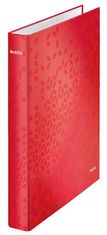 LEITZ Krúžkový zakladač "Wow", červená, lesklý, 2 krúžky, 40 mm, A4, kartón, 42410026