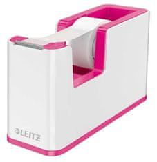 LEITZ Odvíjač lepiacej pásky “Duo”, ružová, stolný, s páskou, 53641023