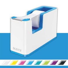 LEITZ Odvíjač lepiacej pásky “Duo”, modrá, stolný, s páskou, 53641036