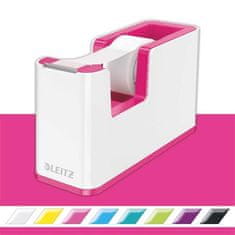 LEITZ Odvíjač lepiacej pásky “Duo”, ružová, stolný, s páskou, 53641023