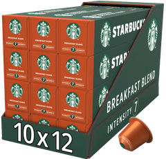 Starbucks Breakfast Blend by NESPRESSO Medium Roast Kávové kapsule, 12x10 kapsúl v balení, 56g