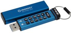 Kingston IronKey Keypad 200, 64GB (IKKP200/64GB), modrá
