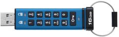 Kingston IronKey Keypad 200, 16GB (IKKP200/16GB), modrá